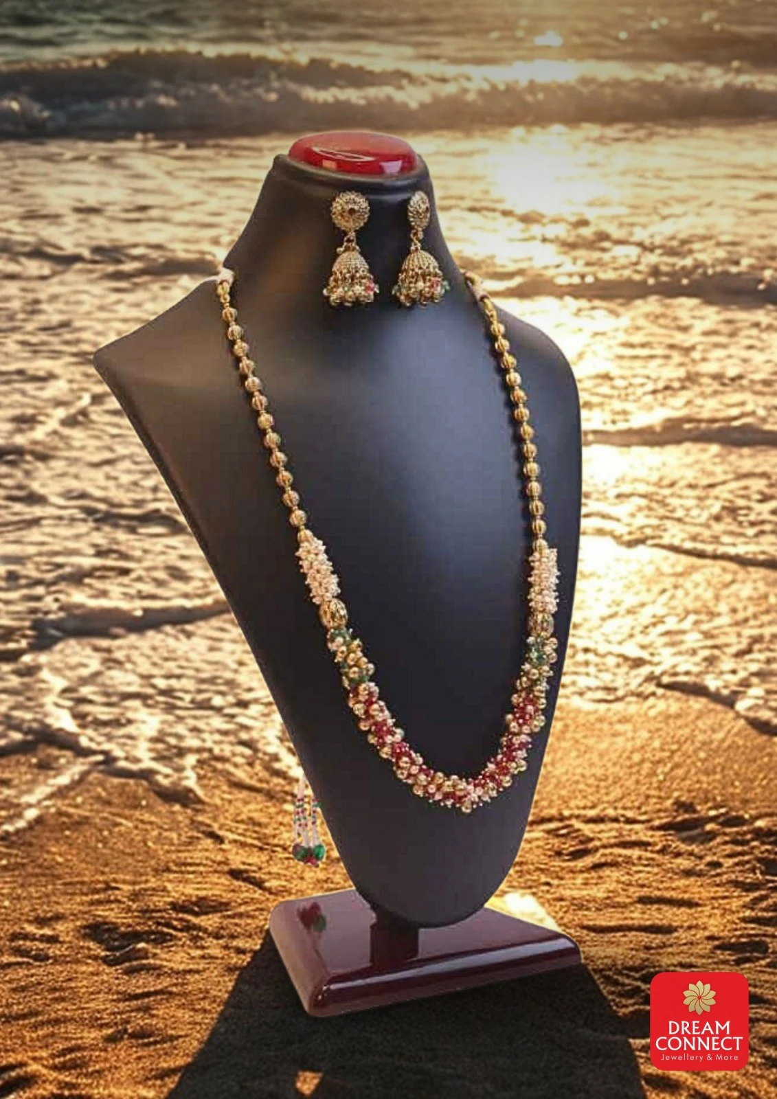 Rajwadi jewellery long set B1212ERJB01