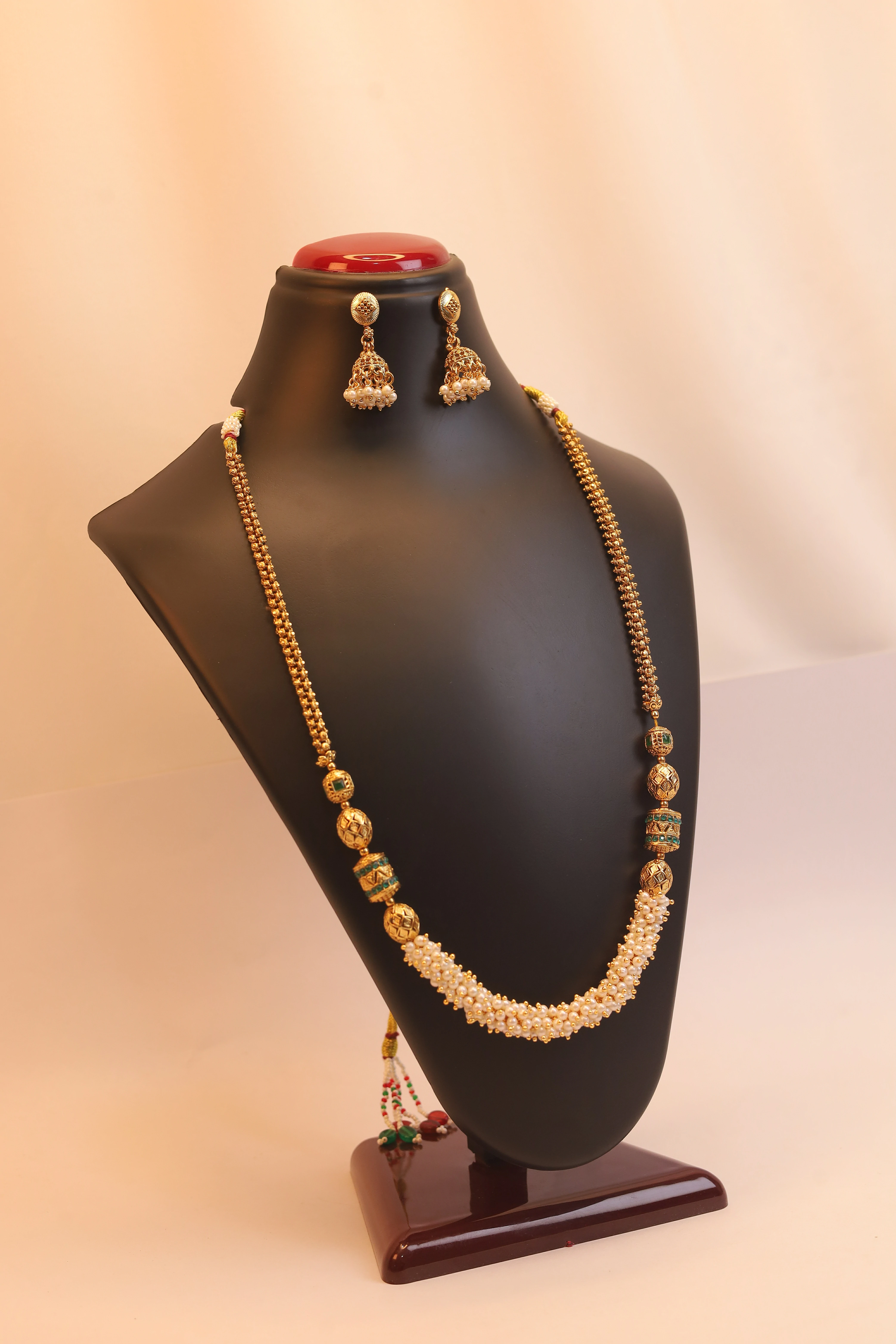 Rajwadi jewellery long set B1212ERJB03