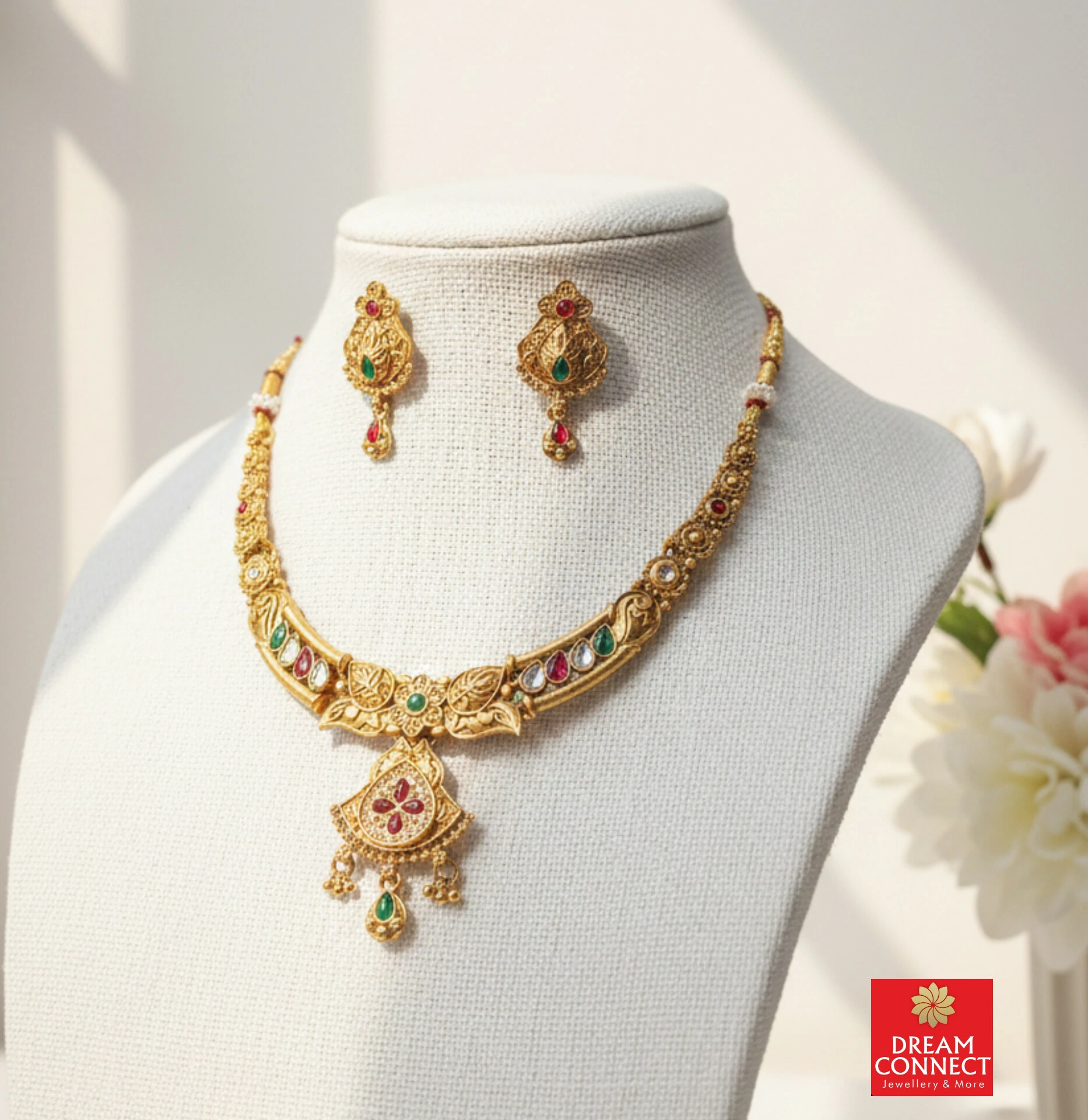 Rajwadi Choker Necklace B2212ERJN17