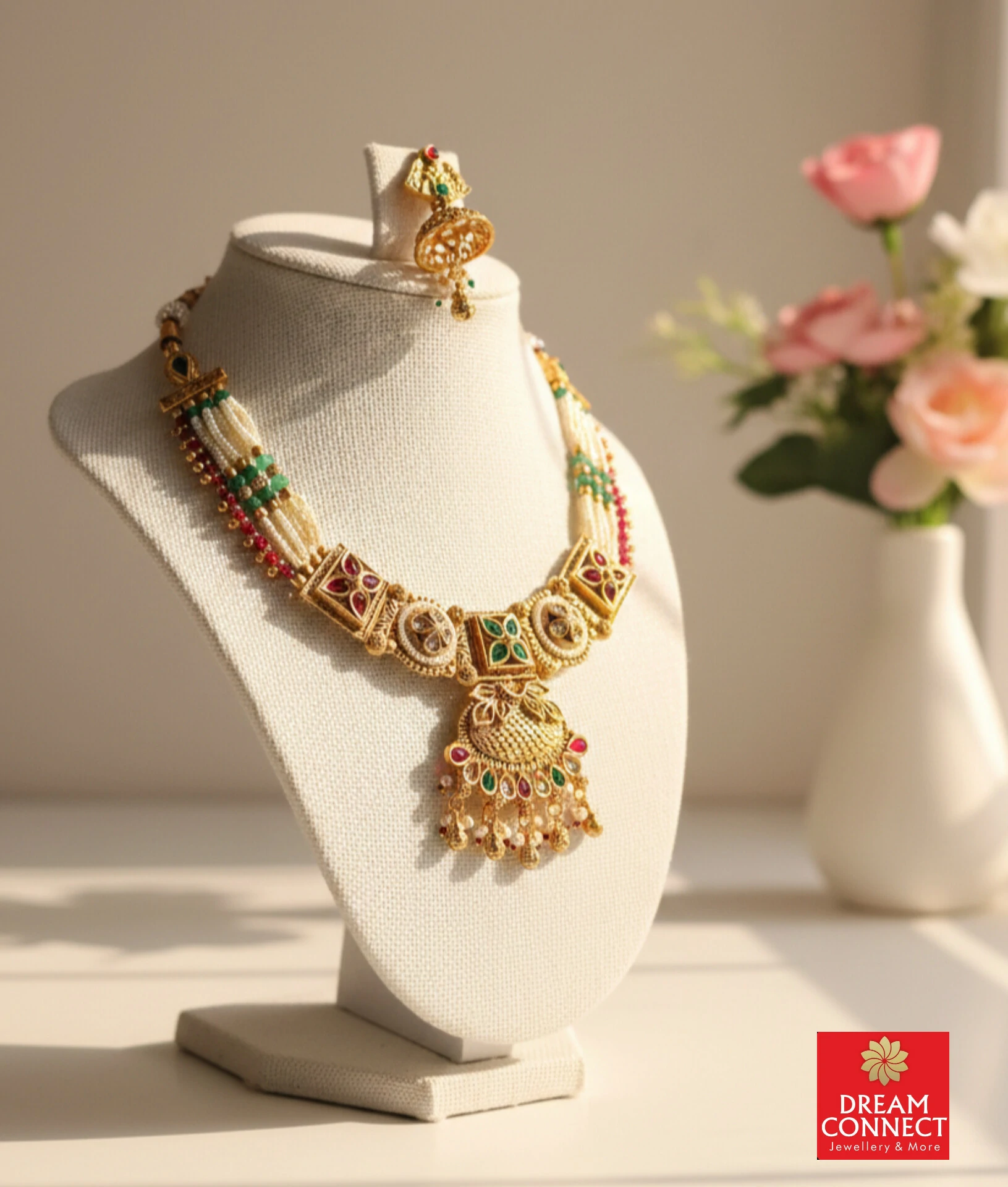 Rajwadi Choker Necklace B3212ERJN11