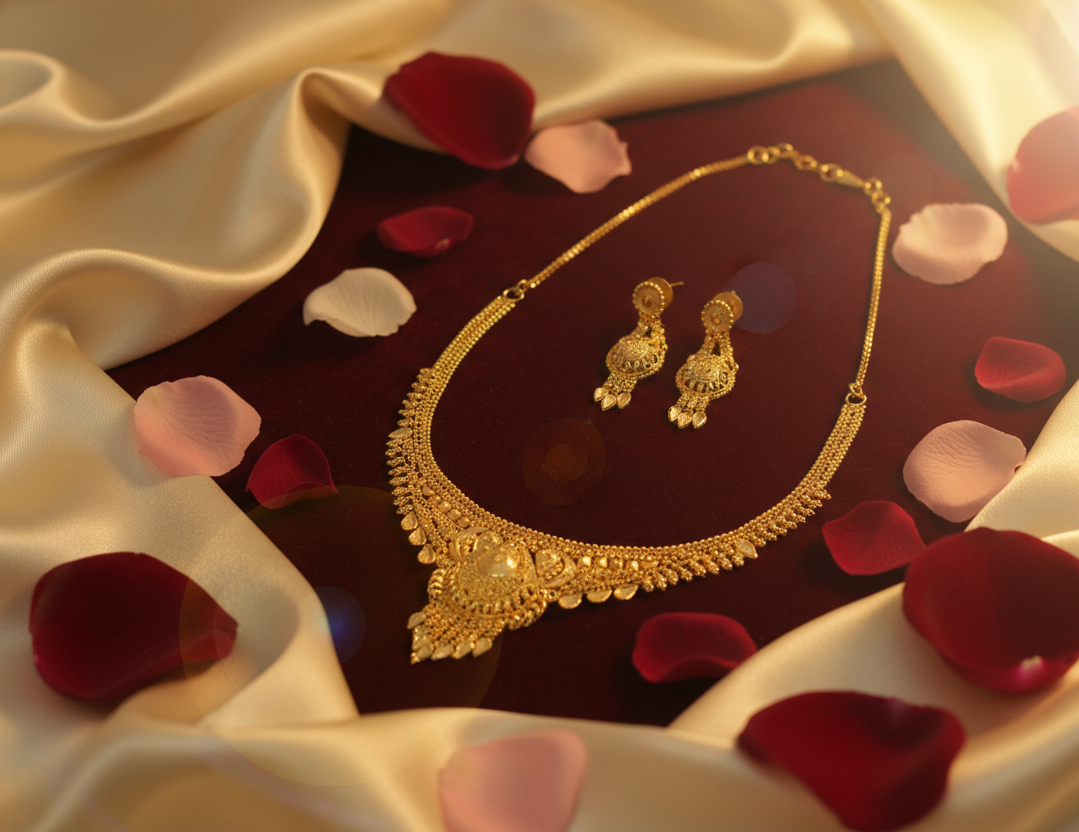 Gold Plated Necklace Set (BX2 SNS4.4)