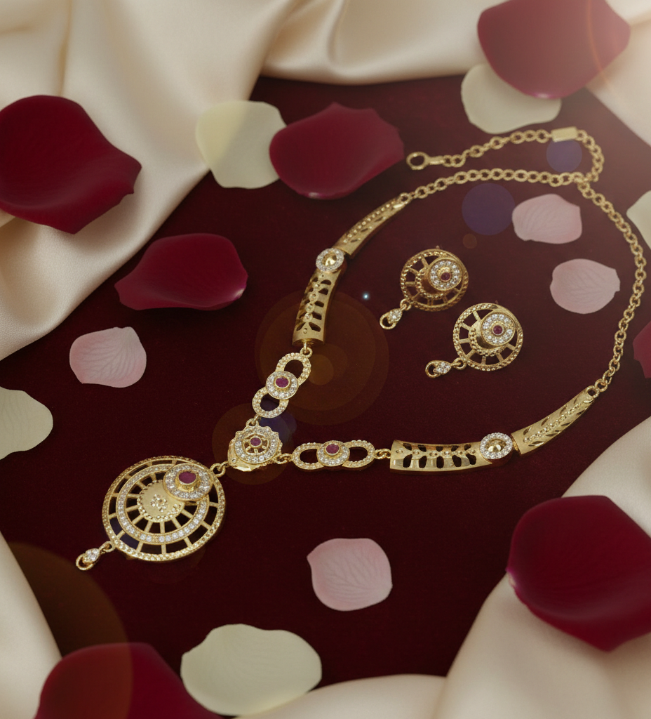 Gold Plated Necklace Set (SNS 12)